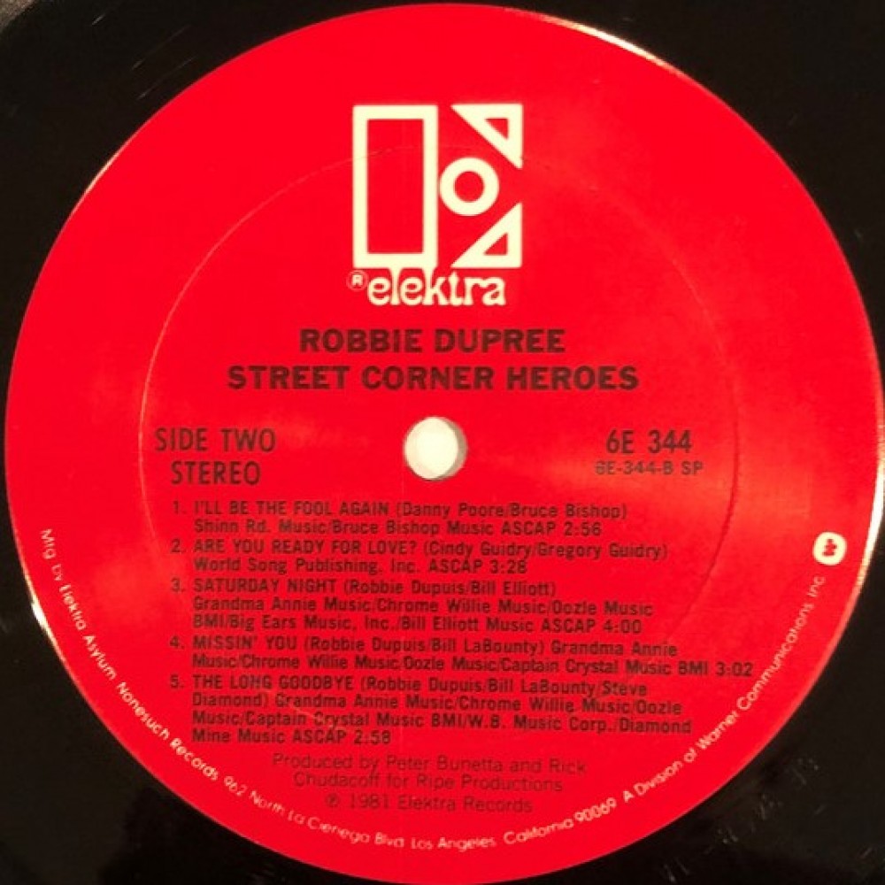 Robbie Dupree Street Corner Heroes 1981 I Plak Sesi